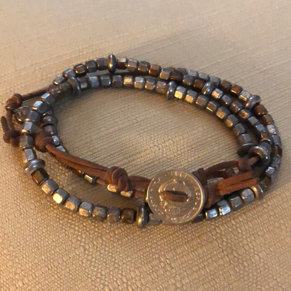Boho genuine soft leather wrap bracelet